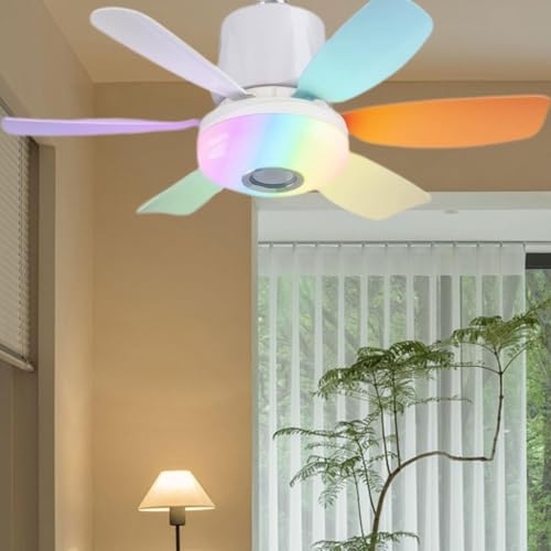 Ventiladores de techo con iluminación de 7 colores y 3 velocidades RGB 4