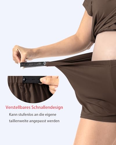 SUNNYBUY 3-teiliges Still-Pyjama-Set für die Zeit nach der Geburt, lässig, weich, Umstands-Pyjama, Nachtwäsche, Loungewear, Kleidungsschicht, Kaffee braun M