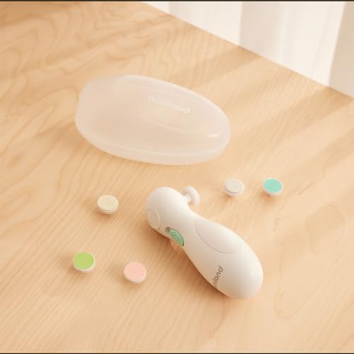 Miniatura 5 de Miniland Lima Uñas Bebe Electrica, Lima Electrica Segura Con Autoapagado Y Motor Silencioso, Incluye 6 Cabezales Y Estuche, Blanco Baby Nail Traimmer