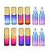 VADOO Ätherische Öle Roller Flaschen,Multicolor Glasflaschen,Glas Roll-On Flaschen 5ml mit für aromaöl und duftöl nachfüllbares,12 Stück (Öffner, Plastik-Pipetten)