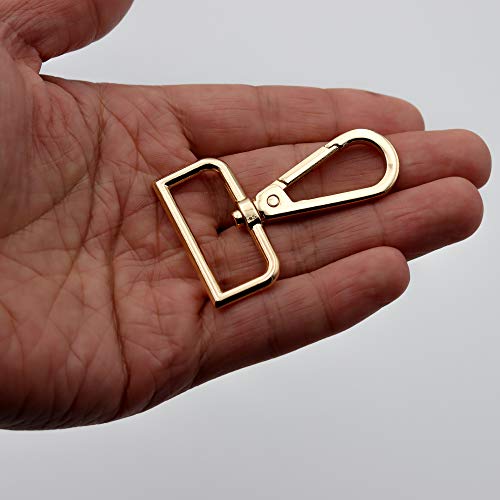 JWBIZ 12 Pcs D Ring Swivel Lobster Claw Clasp, Push Gate Snap Hooks Trigger Clips(Gold, 1 1/4 inch) by JWBIZ - Image 5