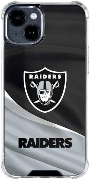 Skinit Clear Phone Case Compatible with iPhone 15 - Officially Licensed NFL Las Vegas Raiders Design