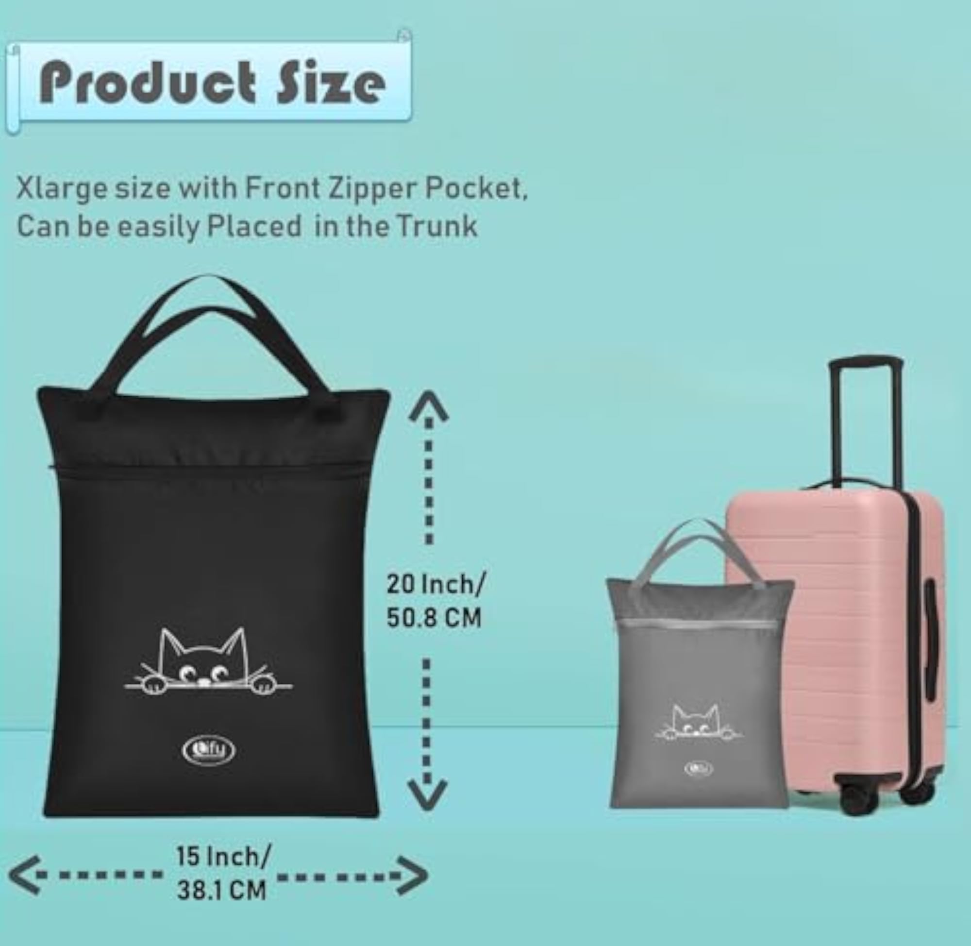4Pcs Large Travel Laundry Bag Set, Water-Resistant