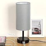 Bedside Lamp with USB Port - Touch Control Table Lamp for Bedroom Modern 3 Way Dimmable Nightstand...