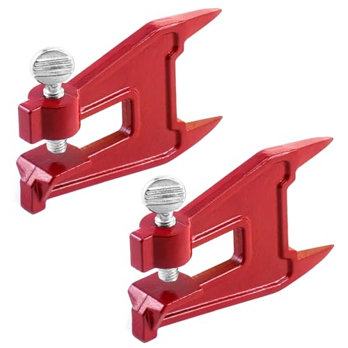 QWORK Chainsaw Stump Vise 2 Pack Chainsaw Sharpening Accessory Chainsaw Filing Vise for Sharpening Saw Chain Red