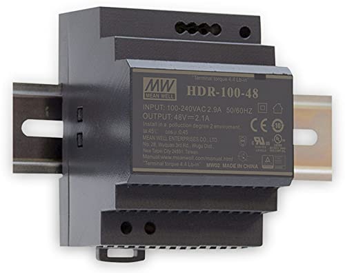 Alimentation Rail DIN Mean Well HDR-100-12 HDR-100-12 12 V/DC 7.1 A 85.2 W 1 x 1 pc(s) Cover