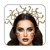 CAKURE Medusa Snake Headpiece Gold Snake Headband Halloween Festival Hair Accessories for Women