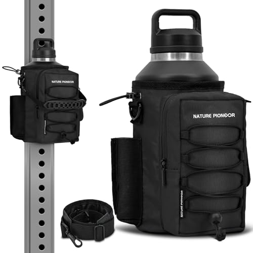 NATURE PIONEOR Magnetic Gym Bag Magnet Water Bottle Holder 46-64OZ Large