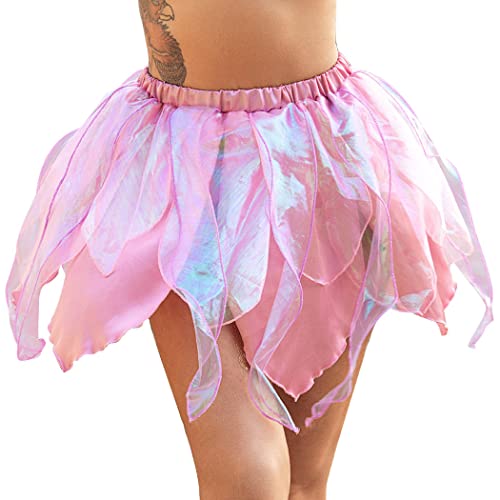 Kakaco Women Fairy Skirt Sparkly Tutu Skirt Layered Fairy Dance Tutus Festival Outfit Skirt For Women And Girls (Pink Purple) #TOP12
