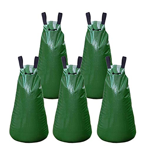 Preisvergleich Produktbild Baumbewässerungssack 5 PCS Bewässerungsbeutel für Bäume, langzeit Bewässerungssystem, robuster 80 Liter Wassersack / Bewässerungssack,aus UV beständigem PVC , Planzunterstützung für heiße Sommer