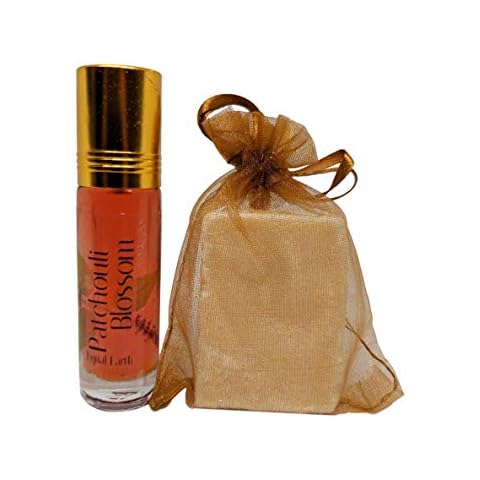 EQUAL EARTH Pure Patchouli Blossom Perfume Set Roll On and Block 100% Vegan and Natural Gift Set - Oil Fragrance - Moroccan Patchouli Blossom (1 x Set) Cover