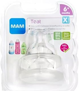 Mam Cross Cut Bottle Teats for Use with Mam Bottles (2-Pack)