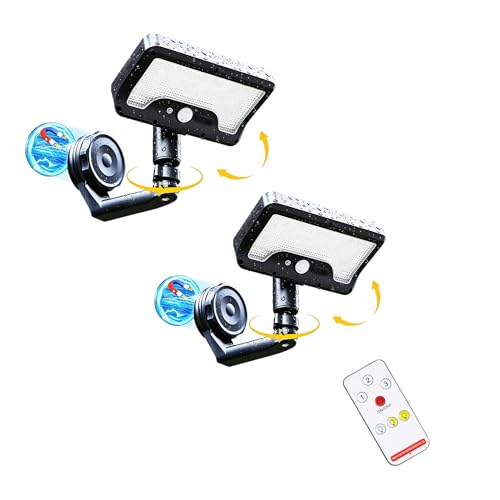 VOLA Manner 2-Pack Magnetic Solar Lights Outdoor Magnetic Solar Motion Lights 3 Lighting Modes IP65 Waterproof 3 Color Tinting Switch Many Scenes at Will for Deck/Gaeden/Fence/Patio/RV/Garages