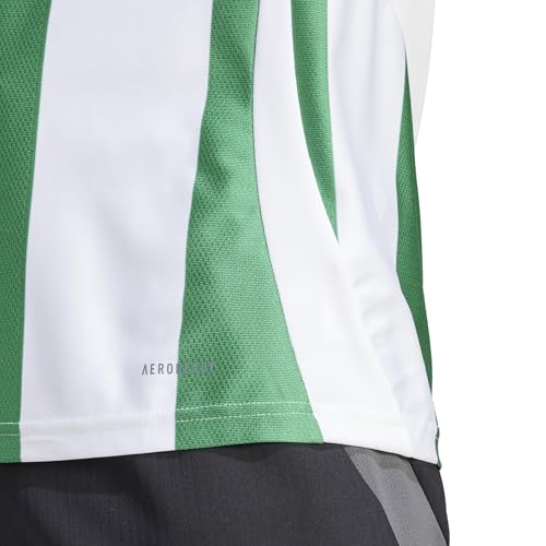 adidas Herren Striped 24 Jersey Shirt, White/Team Green, XL – Ansicht 6