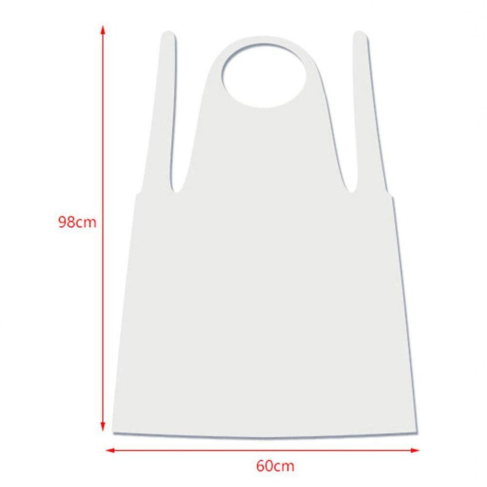 25pcs Monouso Grembiuli Di Plastica Trasparente Polietilene Impermeabile Usa E Getta Grembiuli Da Cucina, Pittura Per Adulti