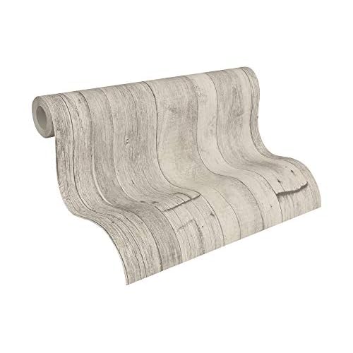 A.S. Création Vliestapete Dekora Natur Tapete in Vintage Holzoptik 10,05 m x 0,53 m beige creme grau Made in Germany 959311 95931-1