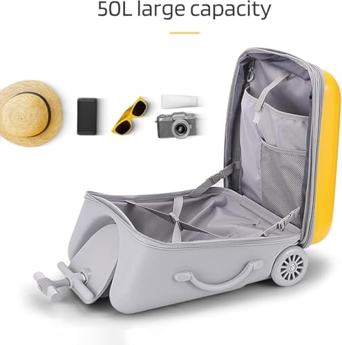 Ride-On Luggage for Kids, Large Luggage with Child Seat Design, 20-Inch Hardshell Travel Carry-On Luggage 5