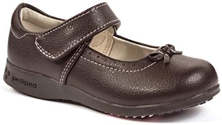 pediped girls Flex Isabella - K mary jane flats, Chocolate Brown, 25 EU 8.5 M US Toddler | Image 1