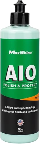 Miniatura 2 de Maxshine 2 piezas M8S V2 Pulidor de doble acción y kit de pulido AIO de 16 onzas para detalles de automóvil, 1000 W, tiro de 0.315 in, placa de 5