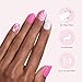 Dashing Diva Glaze Nail Strip Set - London2K - Long Lasting, Chip Resistant, Semi-Cured Gel Nail Strips - Summer Gel Set - 4-Piece Manicure Kit with 32 Strips