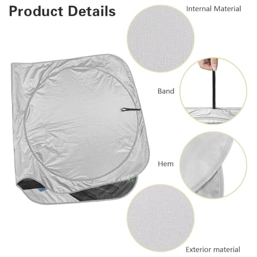 Image of Cute Raccoon Sunshade Visor Car Windshield Sun Shade Easy Installation Foldable Automotive Interior Accessories for Sun Protection Sun Shade for UV Protection Easy Storage