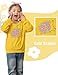 Kids Yellow Sweatshirt Adorable Hedgehog Flower Pattern Long Sleeve Little Children Fashionable Fall Outfits