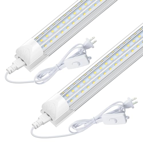 CNSUNWAY Led Shop Lights 4FT, D Shape LED Light 50W 7500LM