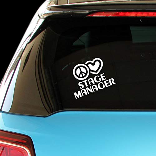 PressFans - Peace Love Stage Manager Car Laptop Wall Sticker Decal