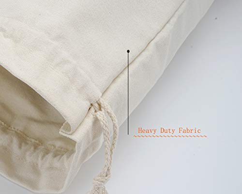 Lanyani 3 Canvas Coin Money Sacks Bag 10 by 17 inches Bank Deposit Change Transit Draw Strings, Heavy Duty - Thumbnail 2