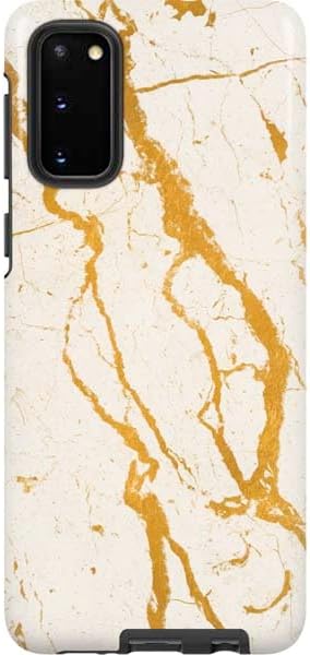 Skinit Pro Phone Case Compatible with Galaxy S20 - White Marble Design