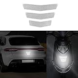 RUANTE Universal Car Reflective Stickers Super Reflective Car Rear Tailgate Trim Stickers Anti-Colli