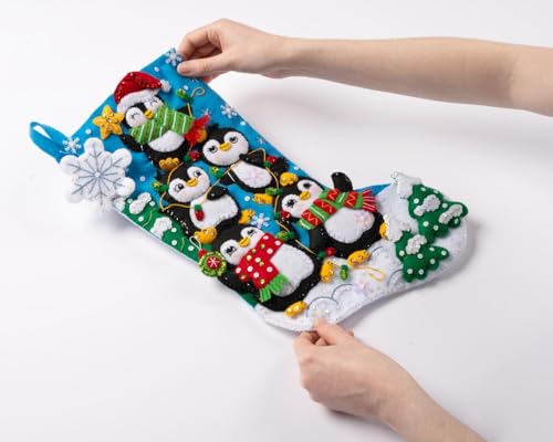 Bucilla Snowflakes Stocking Liner, 18" Pre-Sewn Insert Perfect for Holiday DIY Arts and Crafts Projects, 89673E by Bucilla - Image 6
