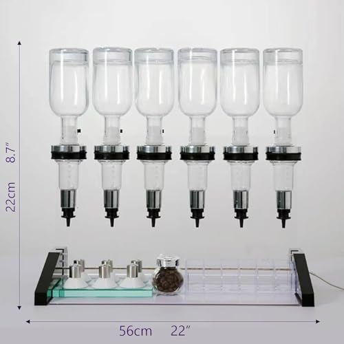 Manual Perfume Dispenser Set - 6 Adjustable Pump Heads & Filling Cups for Liquid Transfer - Ideal for Shops, Labs, and Bars - Versatile Manual Dispensing Tools