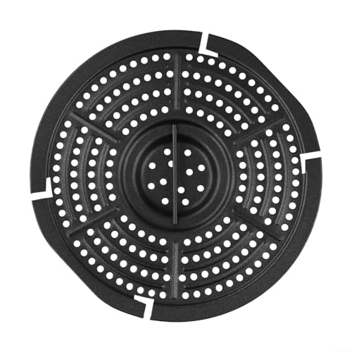 Air Fryer Divider Grill Pan, Metal Round Cooking Separator Non-Stick Cooking Mat With Perforated Design, For Multiple Food Preparation