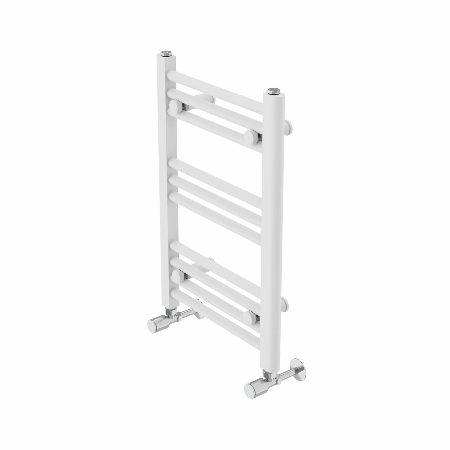 Warmehaus Contemporary Straight Bathroom Ladder Radiator Heated Towel Rail 600 x 400mm Towel Warmer Central Heating White