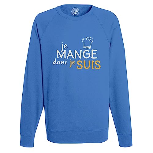 Sweatshirt Homme Je Mange Donc Je Suis Idée Cadeau Originale Humour