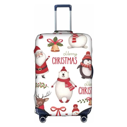 Housse de valise anti-rayure Père Noël pour protéger un bagage moyen de l'usure