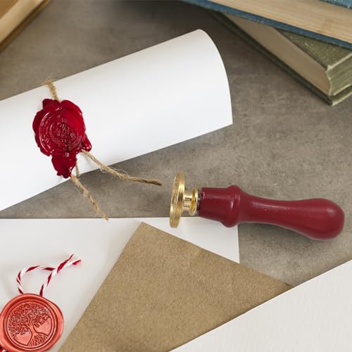 Wax Seal Stamp,12 PCS Wax Stamps Set with Removable Wooden Handle,Vintage Sealing Wax Stamp Heads,Wax Stamp Seal Kit for Wedding Christmas Envelopes Invitations Gift Cards Decoration - Image 5