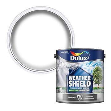Dulux Weather Shield Quick Dry Undercoat Paint, 2.5 Litres - Dark Grey