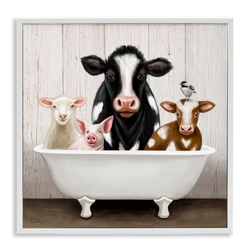 Farmhouse Claw Bathtub Animal, 24 x 24 Inch Framed Giclée Print