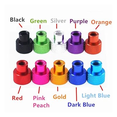 CHATROOM M3 M4 M5 M6 M8 Thumb Nuts Through Hole Aluminum Frame Hand Tighten Flange Nut Step Knurled Thumb Nut (Color : Green, Size : M6 5pcs)