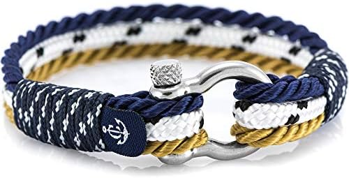 Handmade Unisex Nautical Bracelet by Constantin Nautics Made from Sailing Rope - Gift Idea for Men & Women - 6.70IN