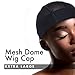 DONNA Mesh Dome Wig Cap Wig Head Wig Caps for Women Hair Net XL Black