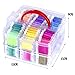 QCZKB 188 Embroidery Floss Set Including Cross Stitch Threads Friendship Bracelet String with 2-Tier Transparent Box, Floss Bobbins and Cross Stitch Kits