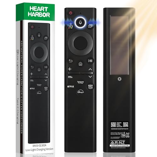 BN59-01385A �\�[���[�{�C�X�����[�g�����p Samsung TV�����R��4�̃V���[�g�J�b�g�L�[�t�� Samsung TV Ultra HD Neo QLED�t���[����Crystal UHD�V���[�Y2021-2023���f���ɑΉ� �u���b�N (�J��