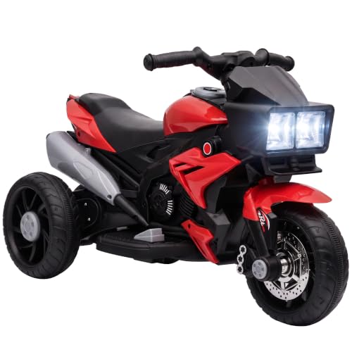 Image of AIYAPLAY 6V Kids Electric Motorcycle Ride-On Toy High-Traction Wheels Red