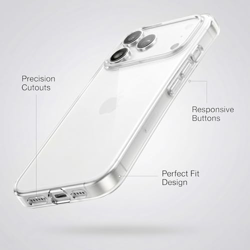 Image of amazon basics for iPhone 17 Pro Premium Transparent Soft Silicon Crystal Clear Back Cover [Transparent]