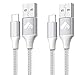 Produktbild USB C Kabel,USB C Ladekabel [2Pack 1M+2M] Nylon Aufladekabel 3A Schnellladekabel Typ C Ladekabel für Samsung Galaxy S10 S9 S8 S20 FE A51 A50 A41 A40 A71 A70 A21s A20e M21,Huawei P20 P30,Redmi Note 8 9