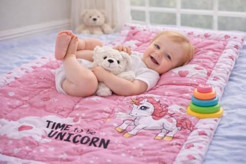 Image of SHOPPOFOBIX New Born Baby Godadi Pack of 3 Combo Set, Soft Cotton godi| Baby Mats | Babys Bed | Crib Sheet | Cartoon Mats Babys Godadi | Bedding Mats Set (3)