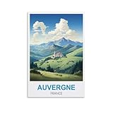 Auvergne Frankreich, Vintage-Reiseposter, 20 x 30 cm, 